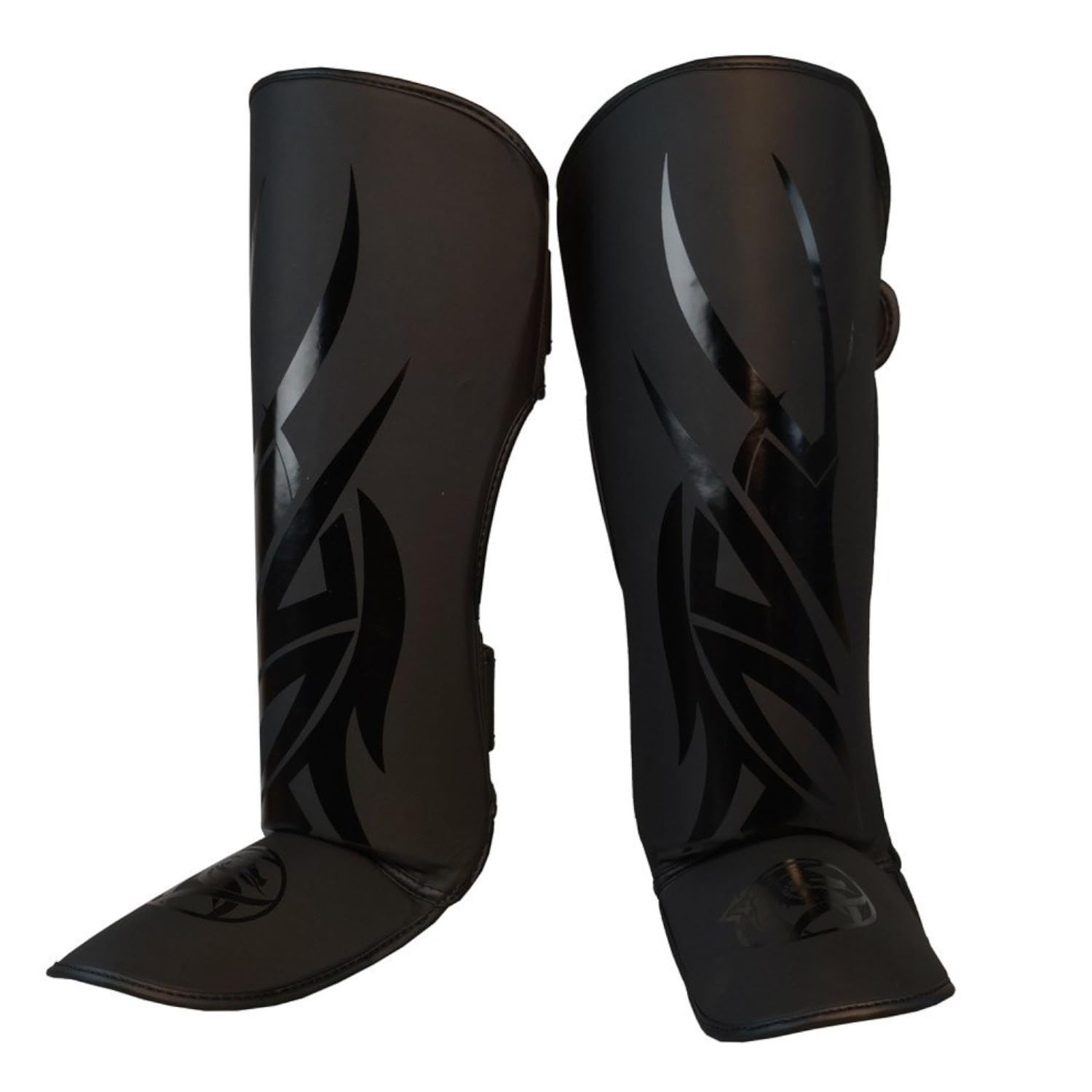 Dragondo 40726-P Black Mamba Schienbeinschützer – Profi Schienbein- und Spannschutz für Kickboxen, Muay Thai & MMA – Ergonomisch, Stoßfest, Schwarz (L)