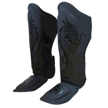 Dragondo 40710-P Schienbeinschützer - Professioneller Schienbein- und Spannschutz für Kickboxen, Muay Thai, MMA & Kampfsport - Stoßdämpfende Polsterung, Ergonomisches