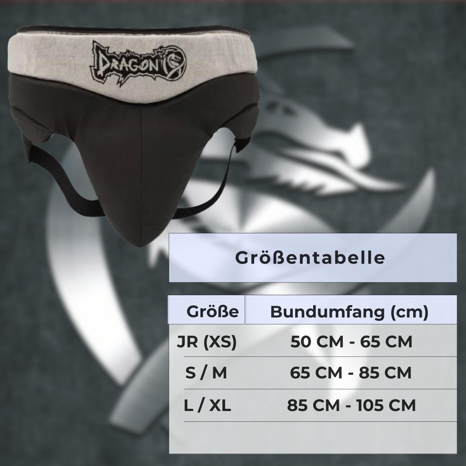 Dragon do 30901-P Profi Tiefschutz Herren Groin Guard für Boxen, MMA, Kickboxen Stabiler Kampfsport Schutz (L-XL)