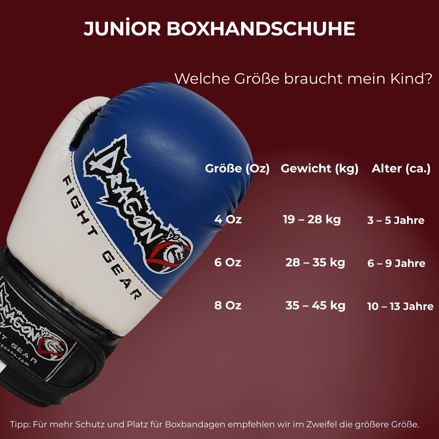 Dragon do Boxhandschuhe Kinder  Junior Boxhandschuhe