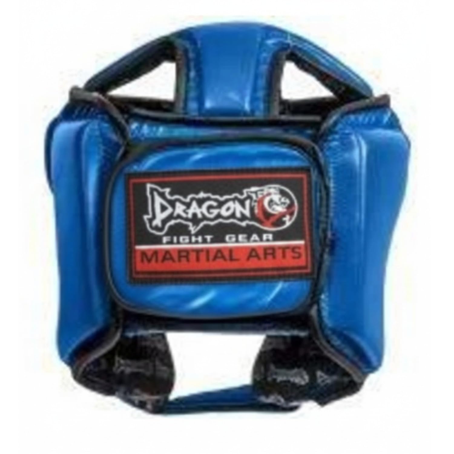 Dragon Do DRG-99-L IFMA zertifizierter Kopfschutz - Professioneller Muay Thai & Kickboxen Boxhelm aus echtem Leder - CE-geprüft - Blau/Rot (Rot, L)