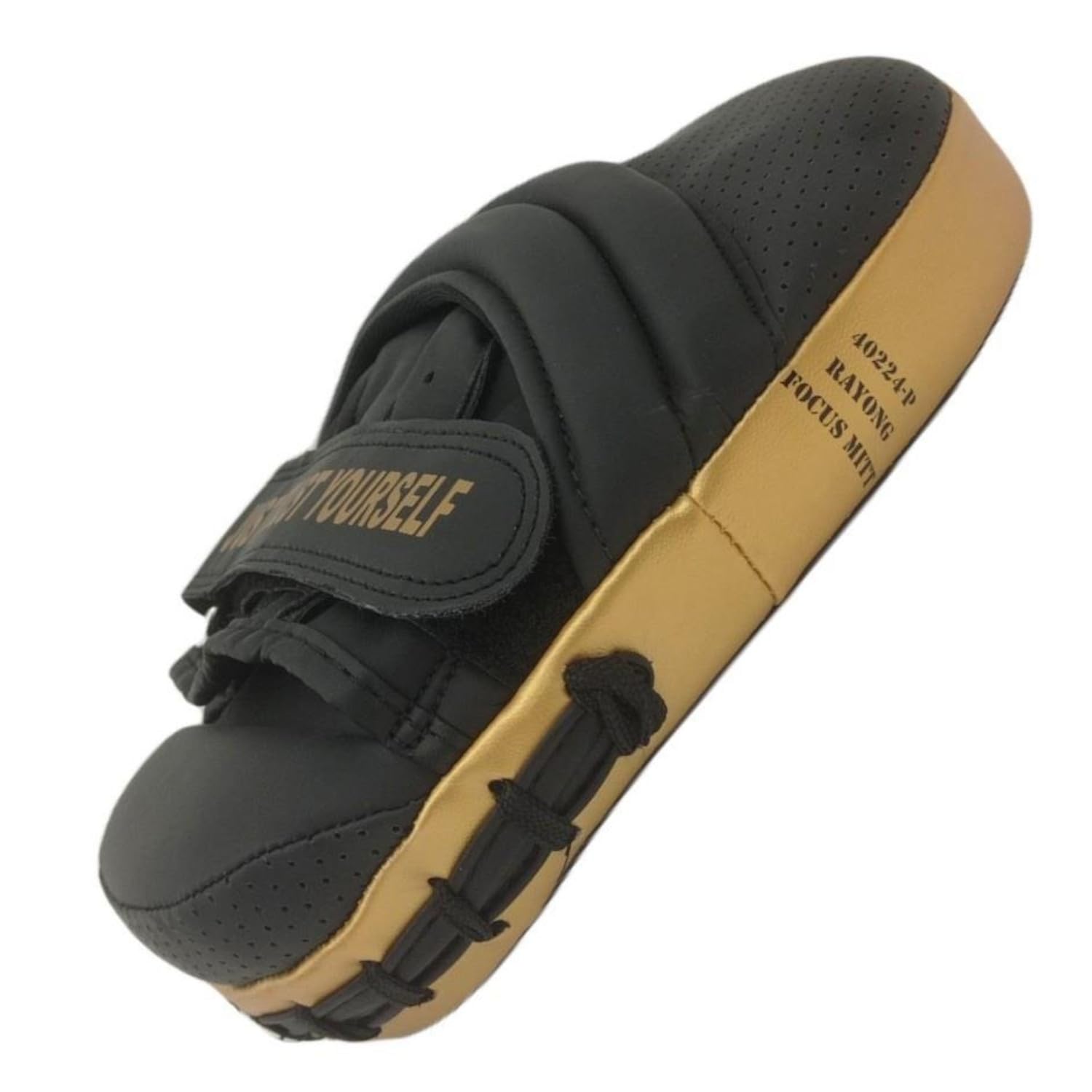 DragonDo 40224-P Professionelle Rayong Pads Boxpratzen Set (Paar) Gelb/Schwarz Stoßdämpfende Gekrümmte Schlagpolster für Boxen, Kickboxen MMA Hochwertiges PU-Leder