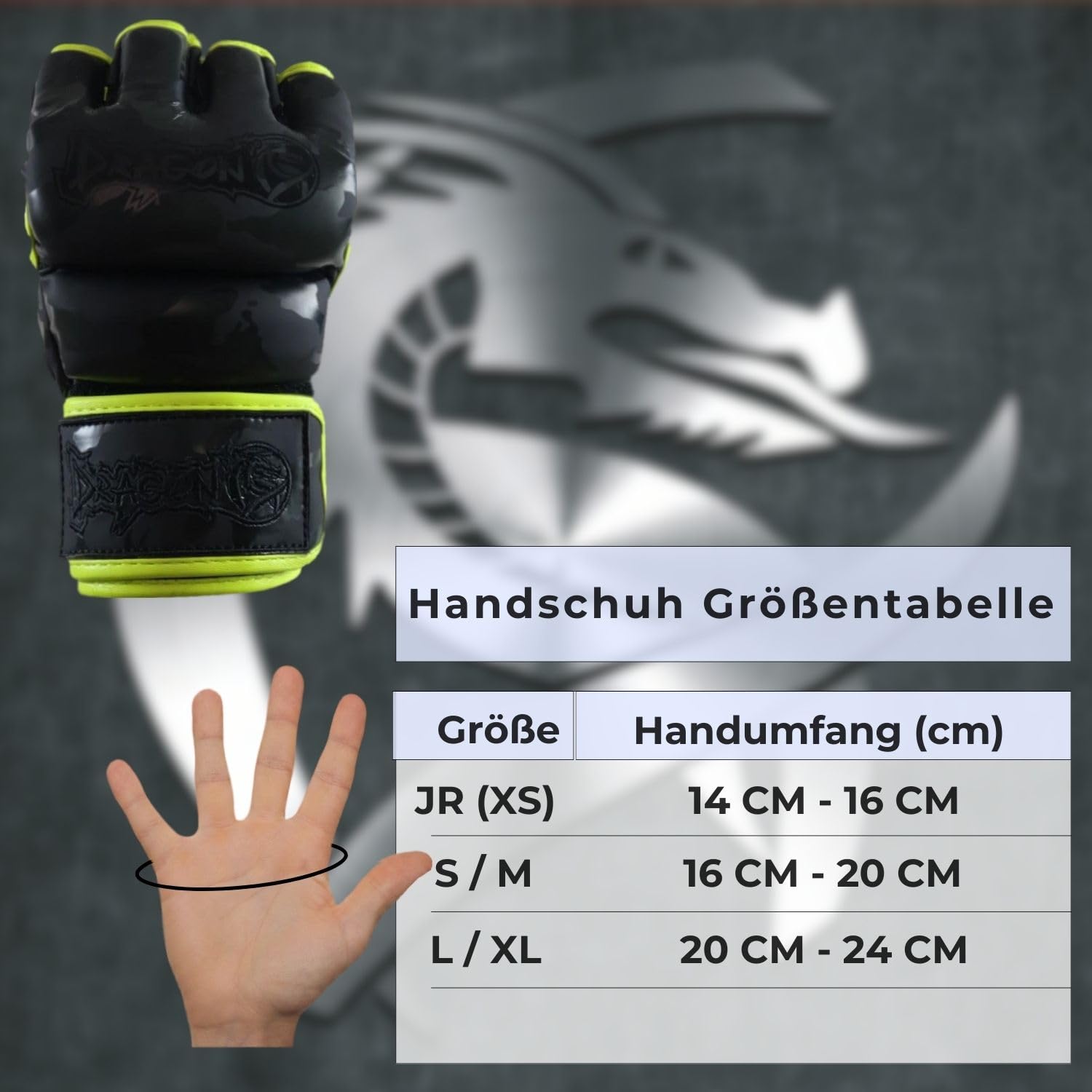 Dragon do MMA 30257-P Camo Handschuhe für Kinder Erwachsene Grappling Sparring Handschuhe mit Daumenschutz Kampfsport Handschuhe für Boxsack, Muay Thai Kickboxen