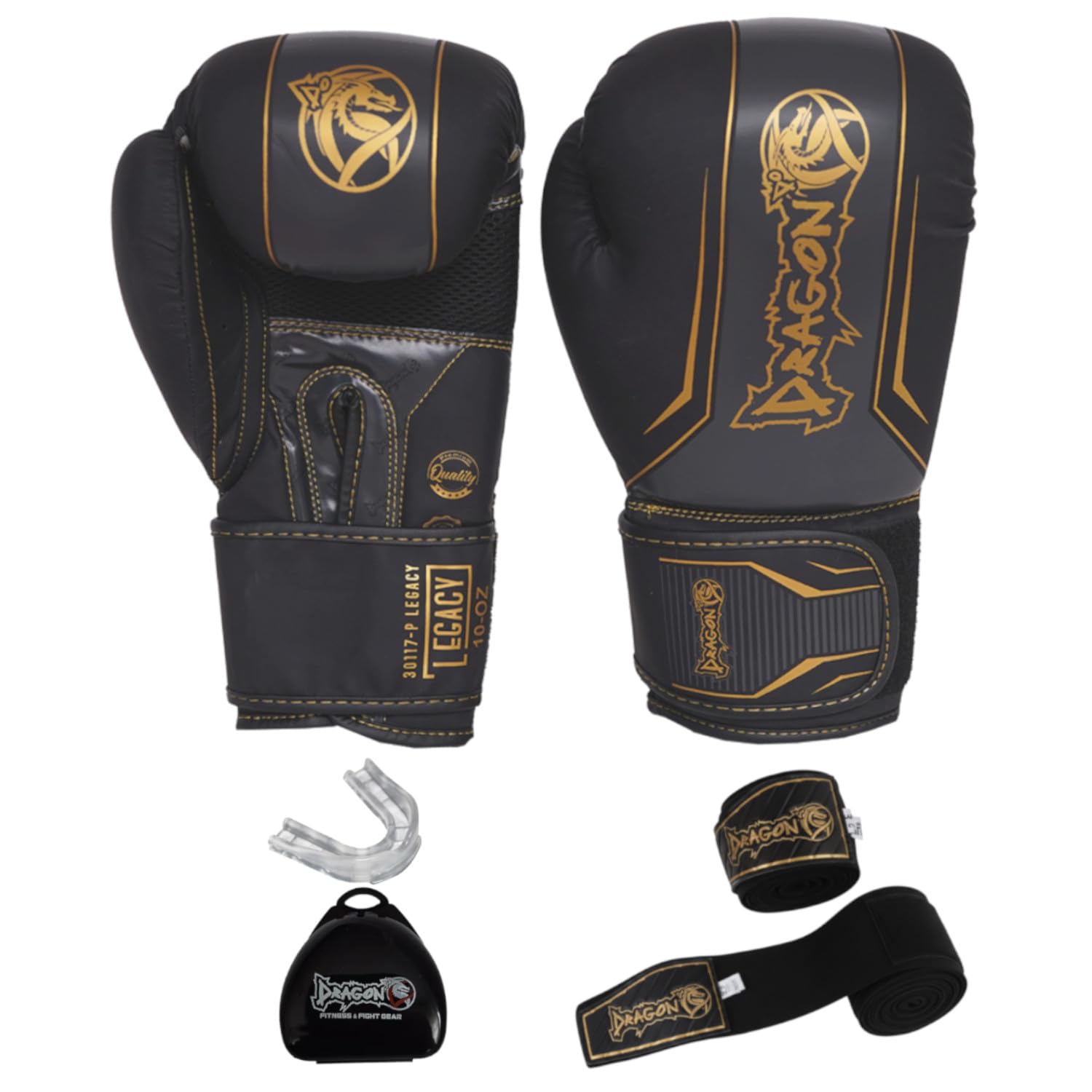 Dragon do Legacy Boxhandschuhe Set 3 Boxhandschuhe, 3,5m Bandagen, Zahnschutz