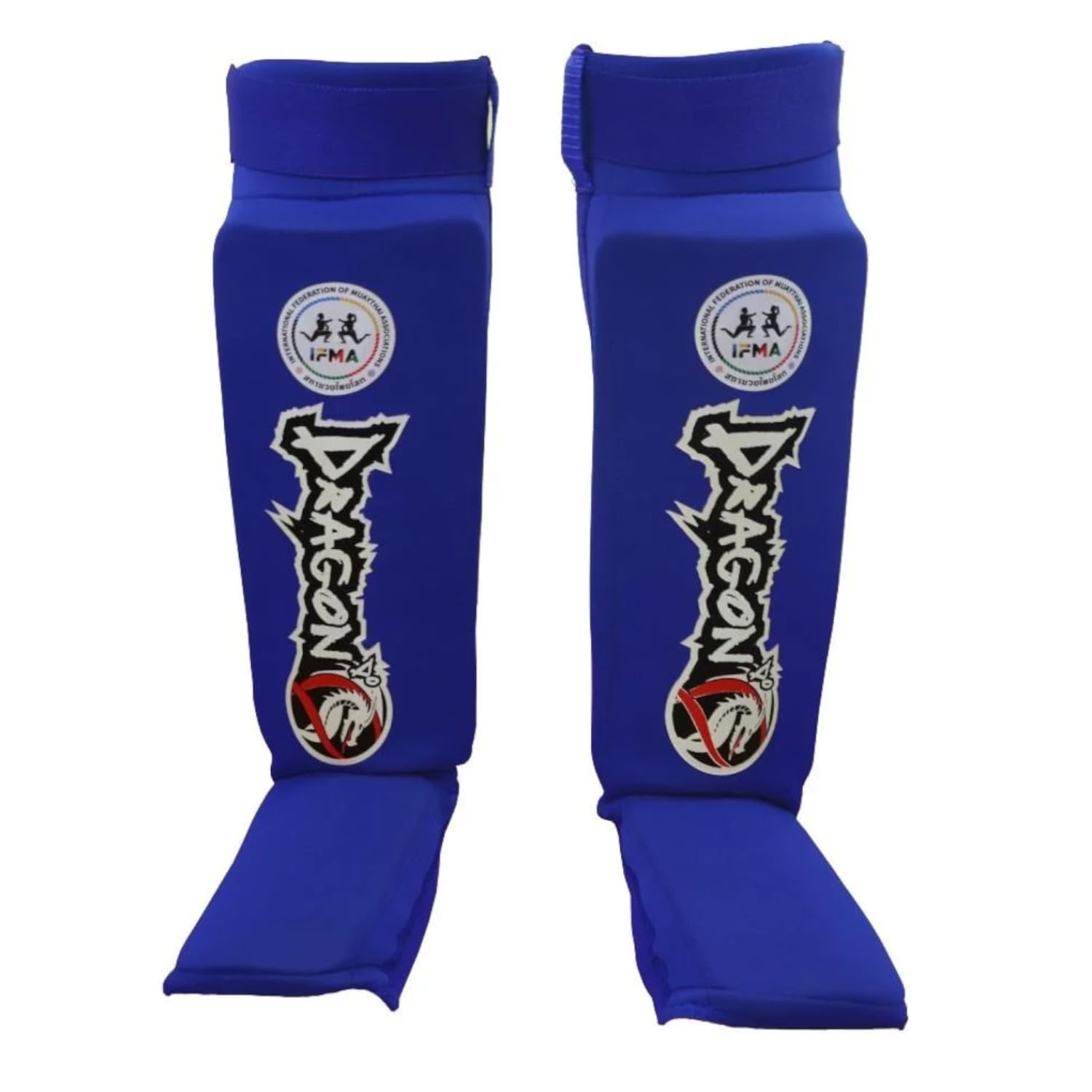 DragonDo 40610 IFMA Approved Neopren Schienbeinschützer & Spannschutz - Professioneller Muay Thai & Kickboxen Beinschutz - rutschfest, Stoßfest & Offizielle Wettkampfqualität
