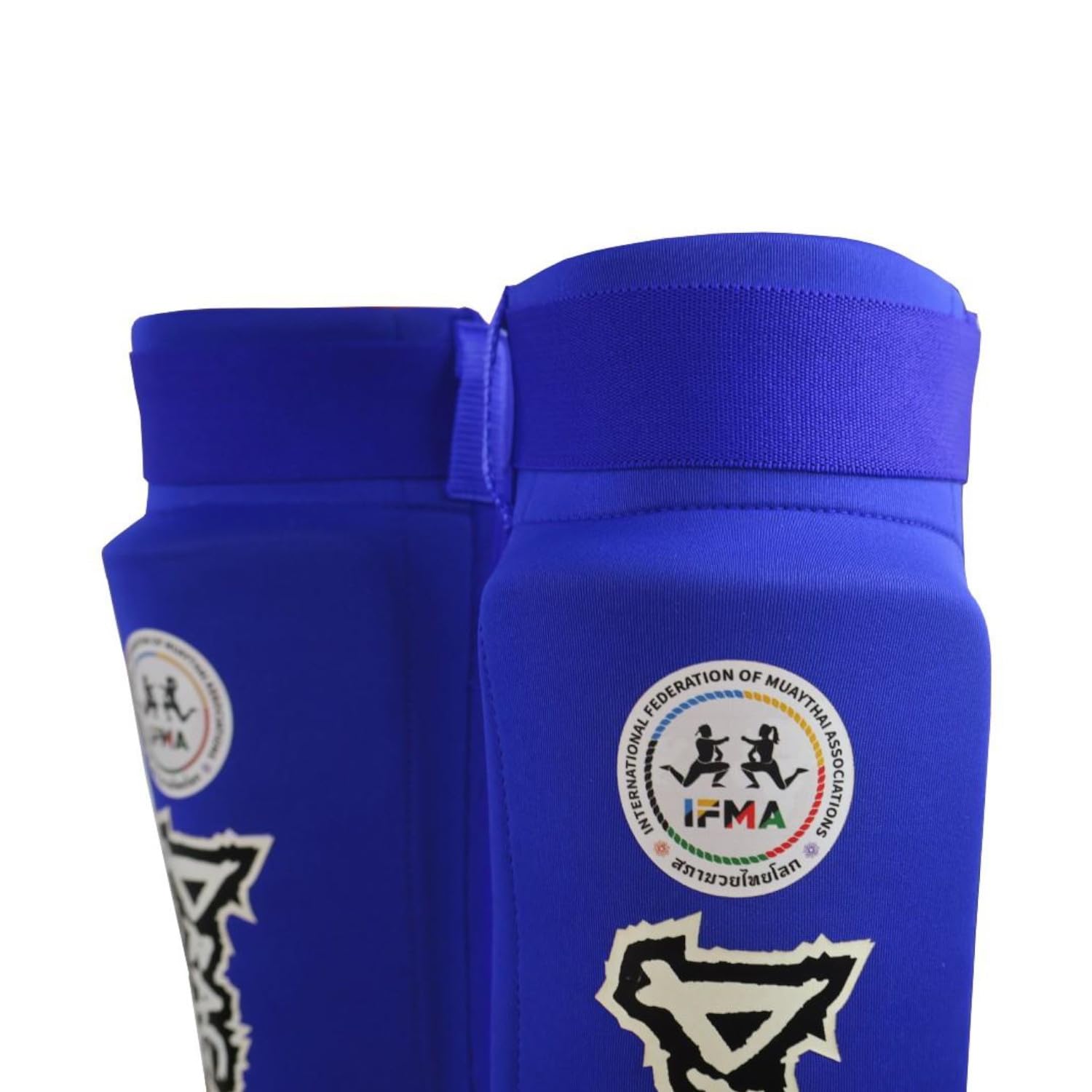 DragonDo 40610 IFMA Approved Neopren Schienbeinschützer & Spannschutz - Professioneller Muay Thai & Kickboxen Beinschutz - rutschfest, Stoßfest & Offizielle Wettkampfqualität