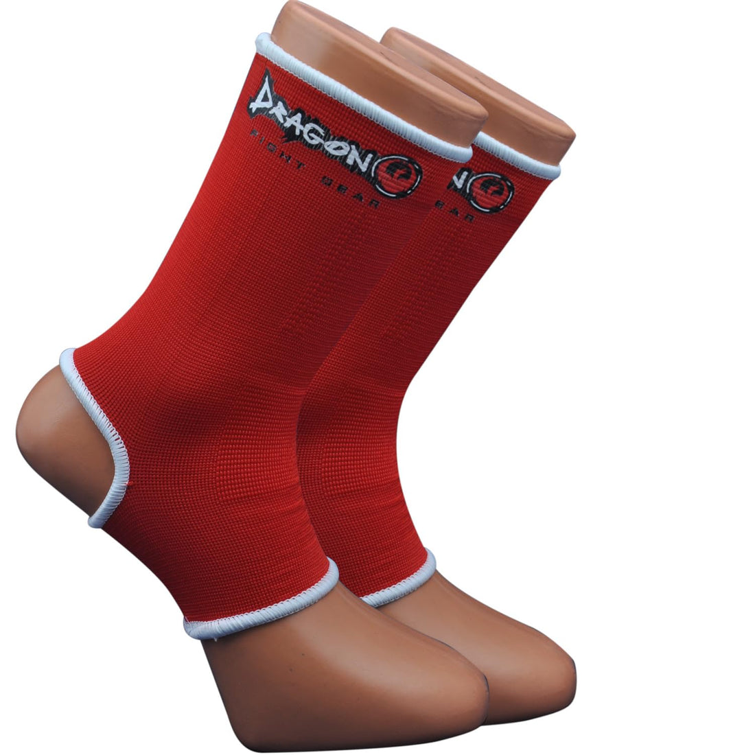 Dragon Do 41280 Knöchelschützer für Kickboxen Muay Thai Elastische Sprunggelenkbandage für Kampfsport, MMA Boxen Knöchelunterstützung für Herren Damen (1 Paar) (Rot