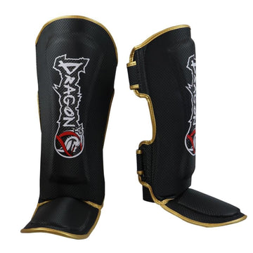 DRAGON DO Muay Thai, Kickboxen und MMA Schienbeinschoner fr M„nner, Frauen, Kinder mit perfektem Sitz und idealer Polsterung und fr weitere Kampfsportarten (L)