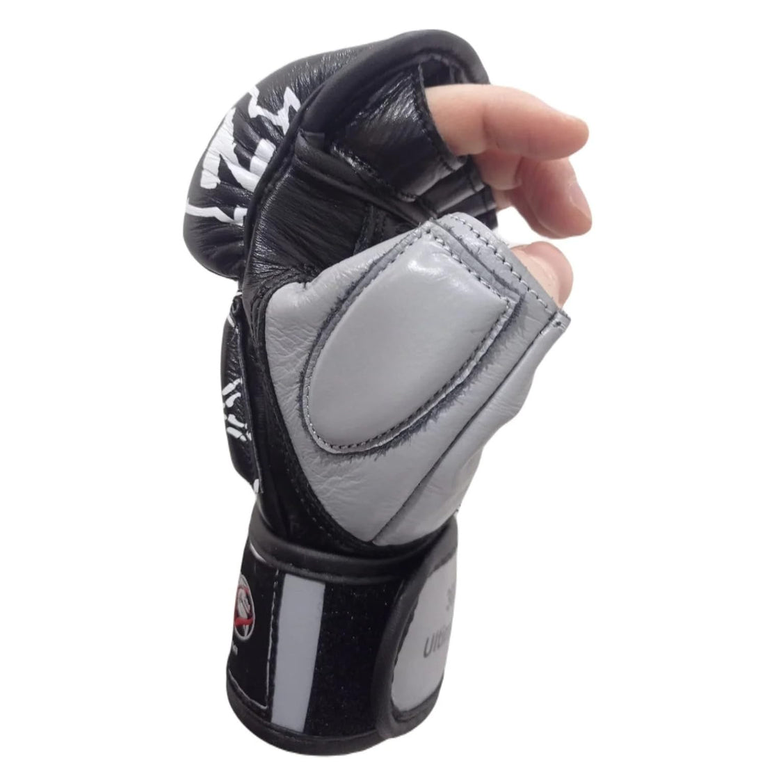 Dragon do 30263-L Ultimate MMA Handschuhe aus echtem Leder, Professionelle Grappling Freefight Handschuhe mit Handgelenkschutz, Open Palm Design für Training Wettkampf