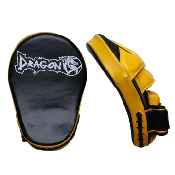 Dragon do Thai Pad 40210-L Profi Box-Pratzen Set (Paar) Echtes Rindsleder Fokus-Handschuhe für Boxen, Kickboxen, Muay Thai MMA Schlagpolster mit Hoher Dichte Ergonomisches