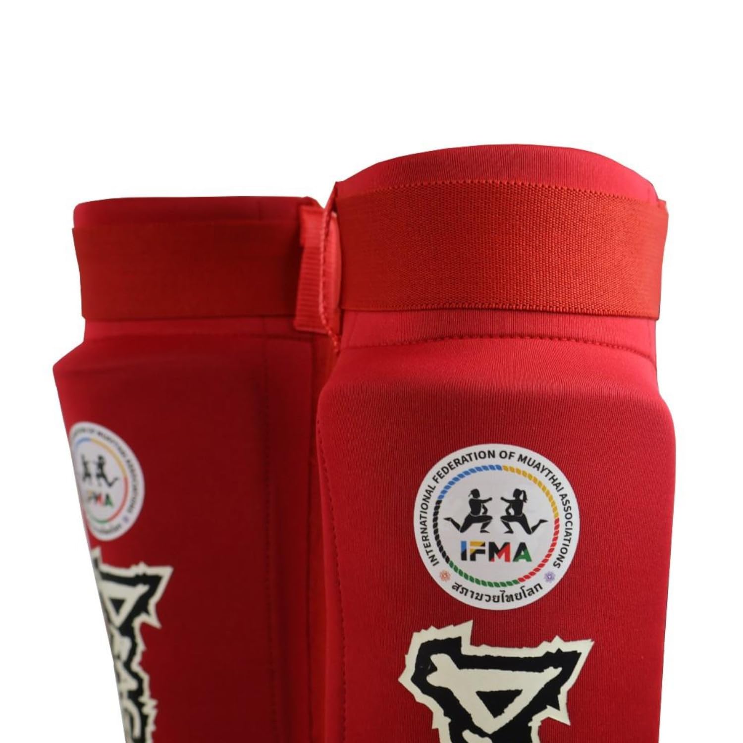 DragonDo 40610 IFMA Approved Neopren Schienbeinschützer & Spannschutz - Professioneller Muay Thai & Kickboxen Beinschutz - rutschfest, Stoßfest & Offizielle Wettkampfqualität