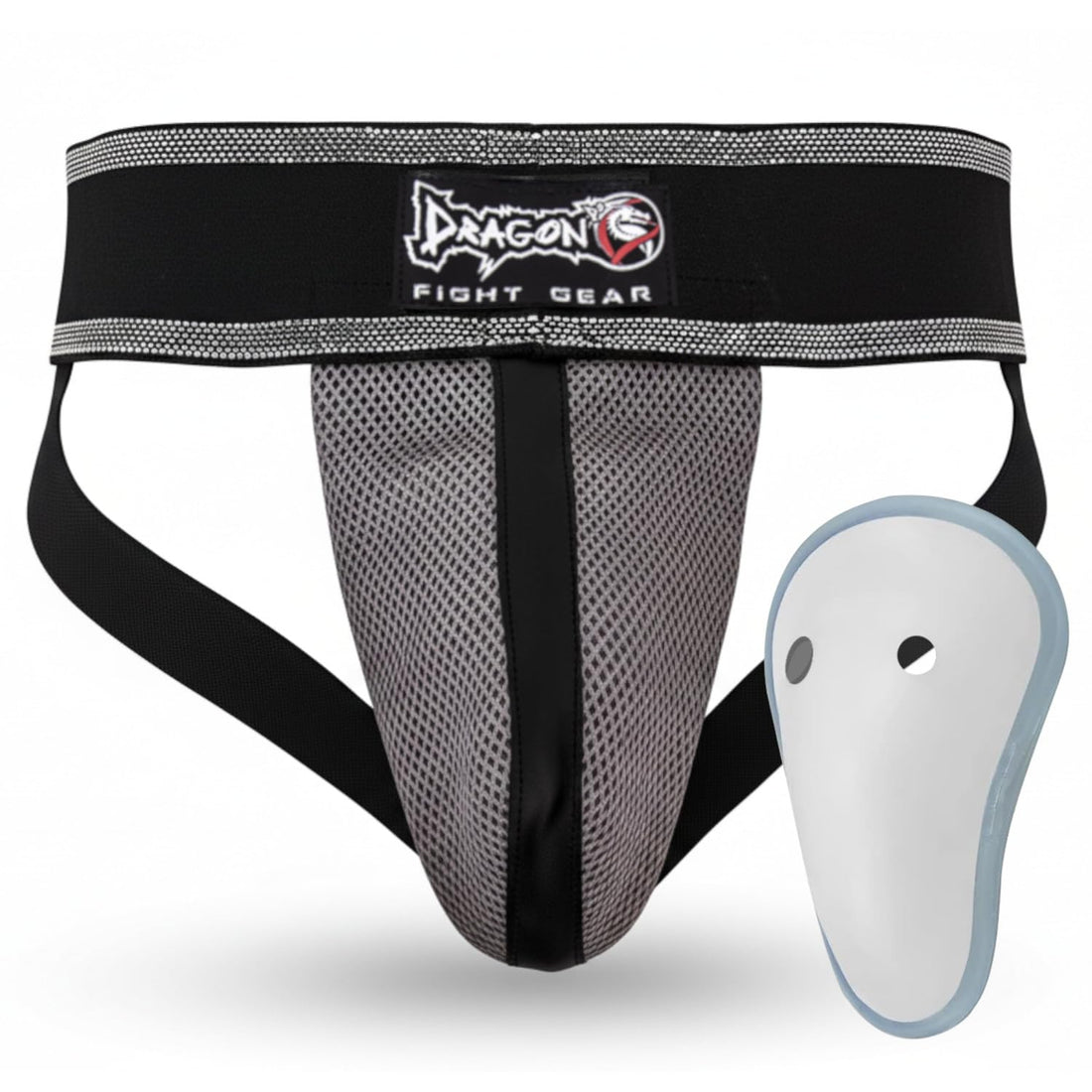 Dragon do 30900 Tiefschutz Herren für Kampfsport Professioneller Genitalschutz für Boxen, Muay Thai, Kickboxen MMA Hochwertiger Suspensorium Groin Guard (L-XL)