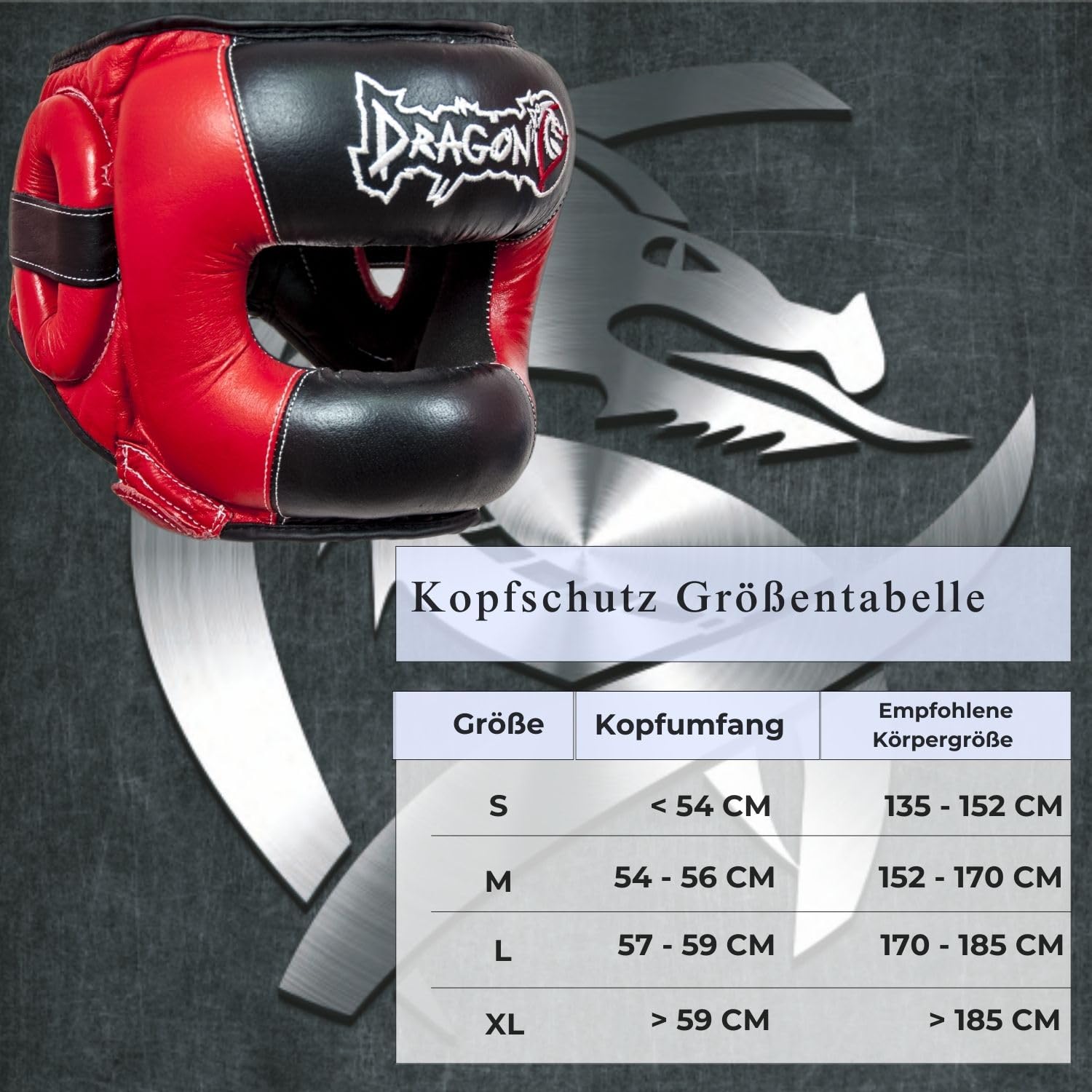 DragonDo 11751-L Profi Boxhelm aus Echtleder mit Stahl-Gesichtsschutz – Hochresistenter Kopfschutz für Sparring & Kampfsport – Verstärkter Schutz gegen Schläge –