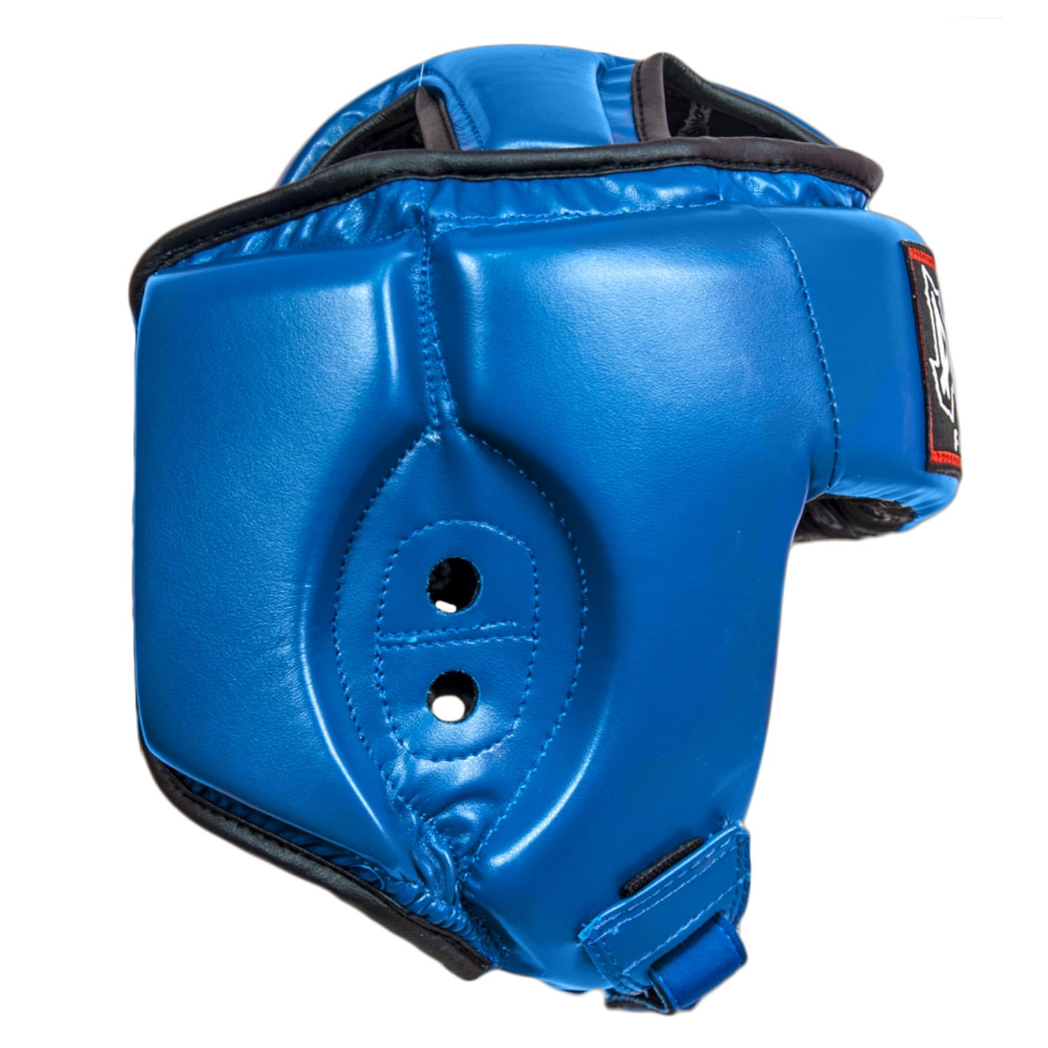 Dragondo 11785-P Kopfschutz für Kickboxen & Muay Thai – Geschlossener Boxhelm mit Wangen- und Oberkopfschutz, CE-Zertifiziert, Schwarz/Rot/Blau (Rot, L)