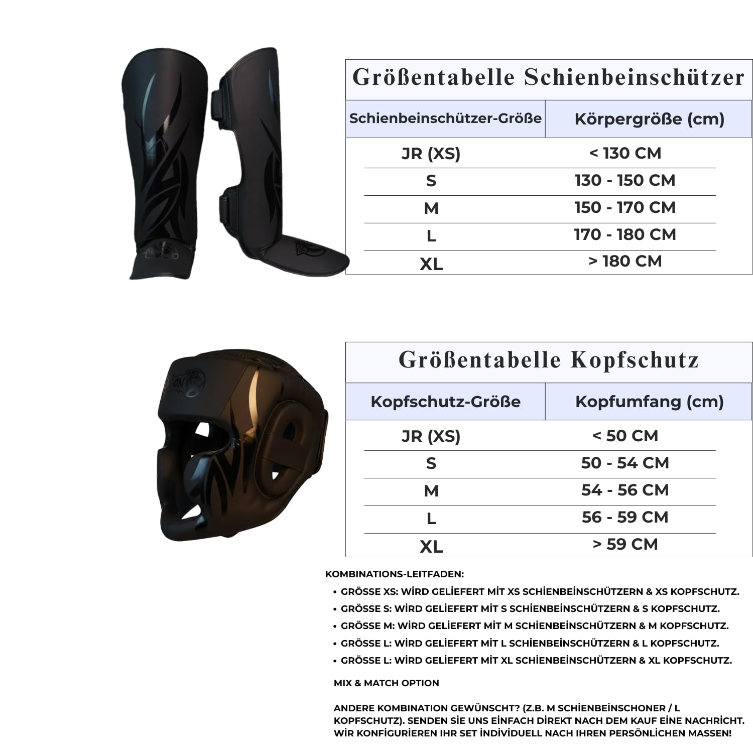 Dragon do Mamba Professional Sparring-Set: Full-Face Kopfschutz Anatomische Schienbeinschoner High-Impact Schutzausrüstung für MMA, Muay Thai, Kickboxen K1 Premium