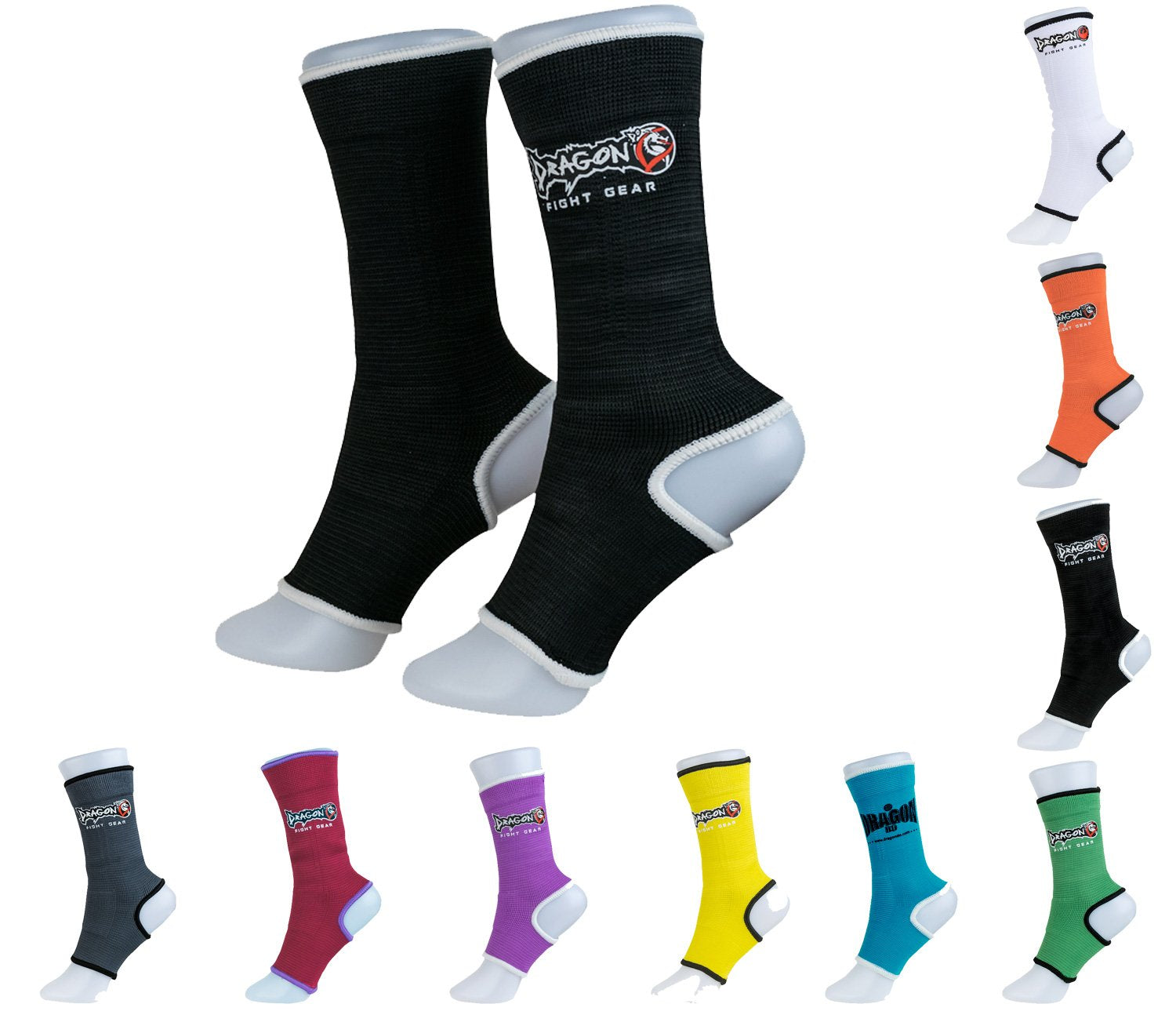 Dragon Do 41280 Knöchelschützer für Kickboxen Muay Thai Elastische Sprunggelenkbandage für Kampfsport, MMA Boxen Knöchelunterstützung für Herren Damen (1 Paar) (Rot
