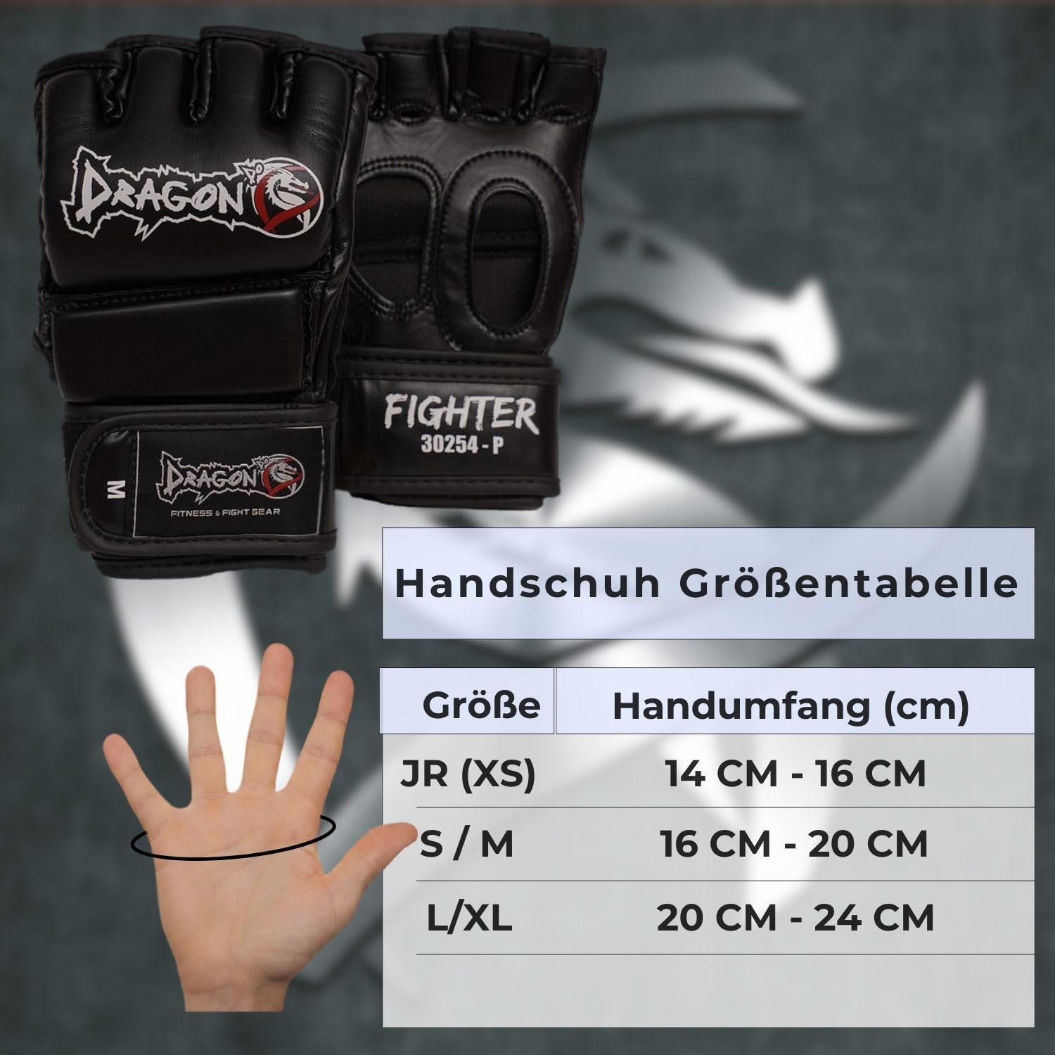Dragon do 30254-P Fighter MMA Handschuhe