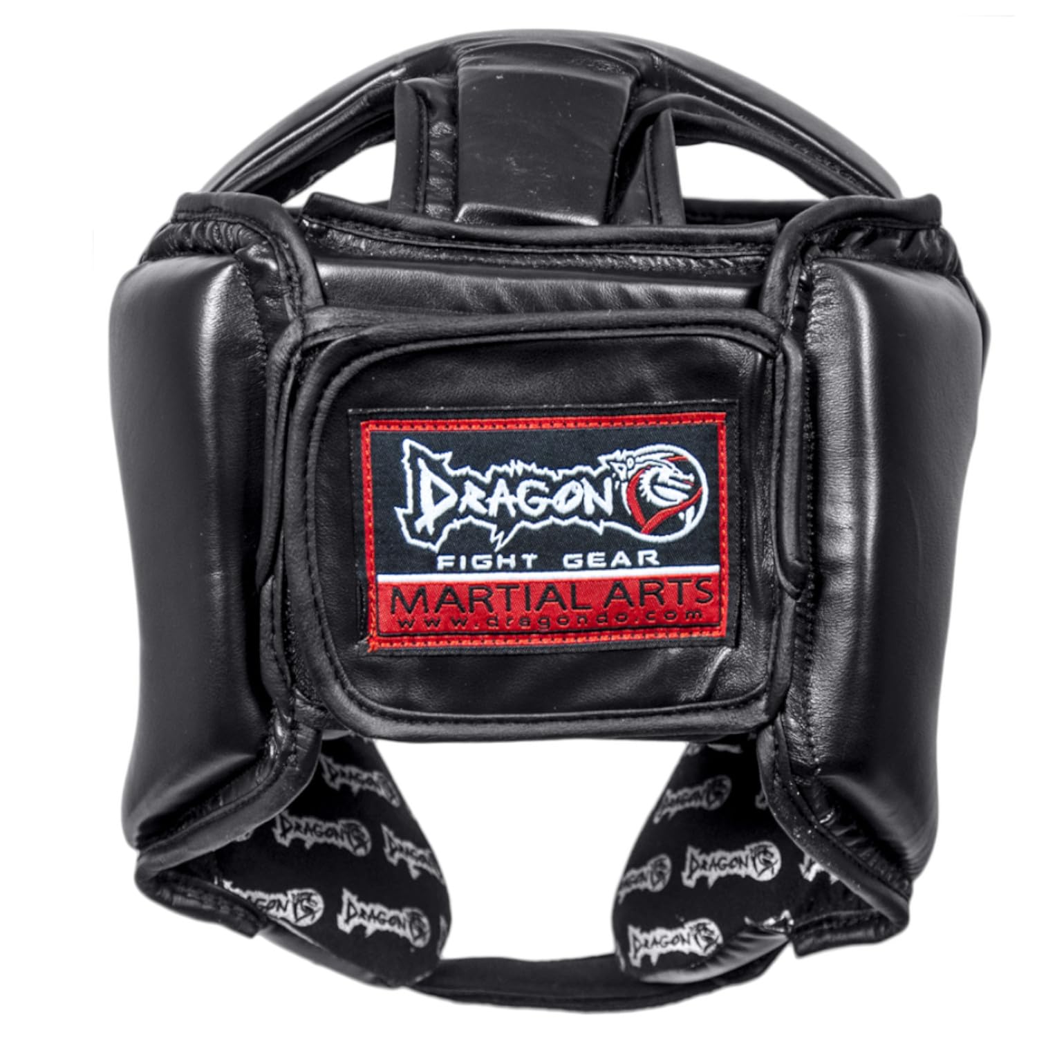 Dragondo 11785-P Kopfschutz für Kickboxen & Muay Thai – Geschlossener Boxhelm mit Wangen- und Oberkopfschutz, CE-Zertifiziert, Schwarz/Rot/Blau (Rot, L)