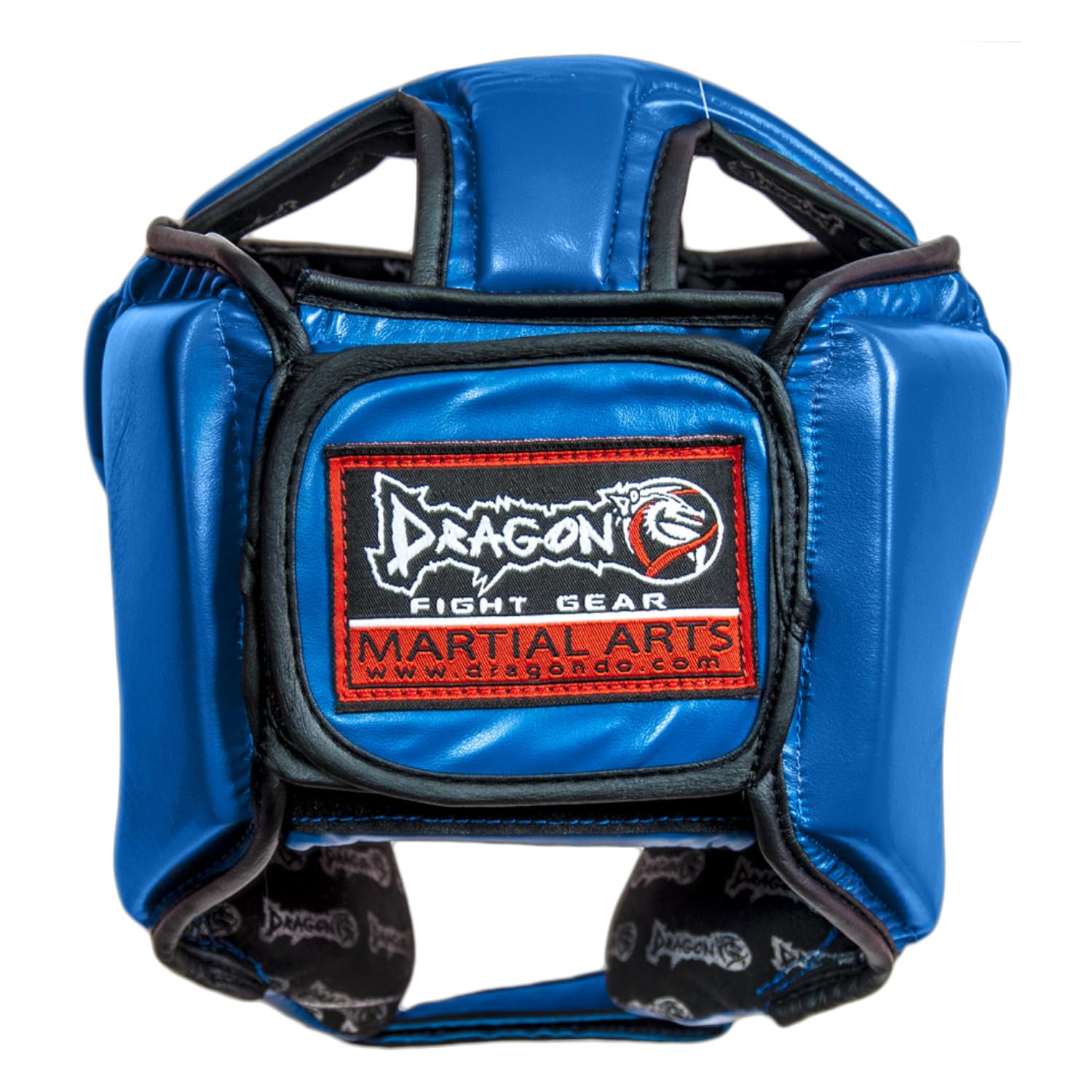Dragondo 11785-P Kopfschutz für Kickboxen & Muay Thai – Geschlossener Boxhelm mit Wangen- und Oberkopfschutz, CE-Zertifiziert, Schwarz/Rot/Blau (Rot, L)