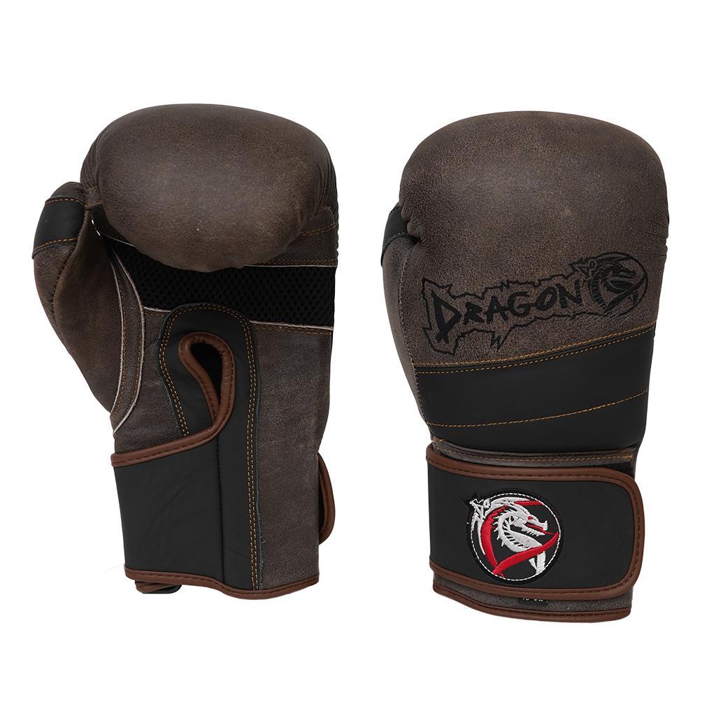 DragonDo 30211-L Antike Boxhandschuhe aus echtem Leder