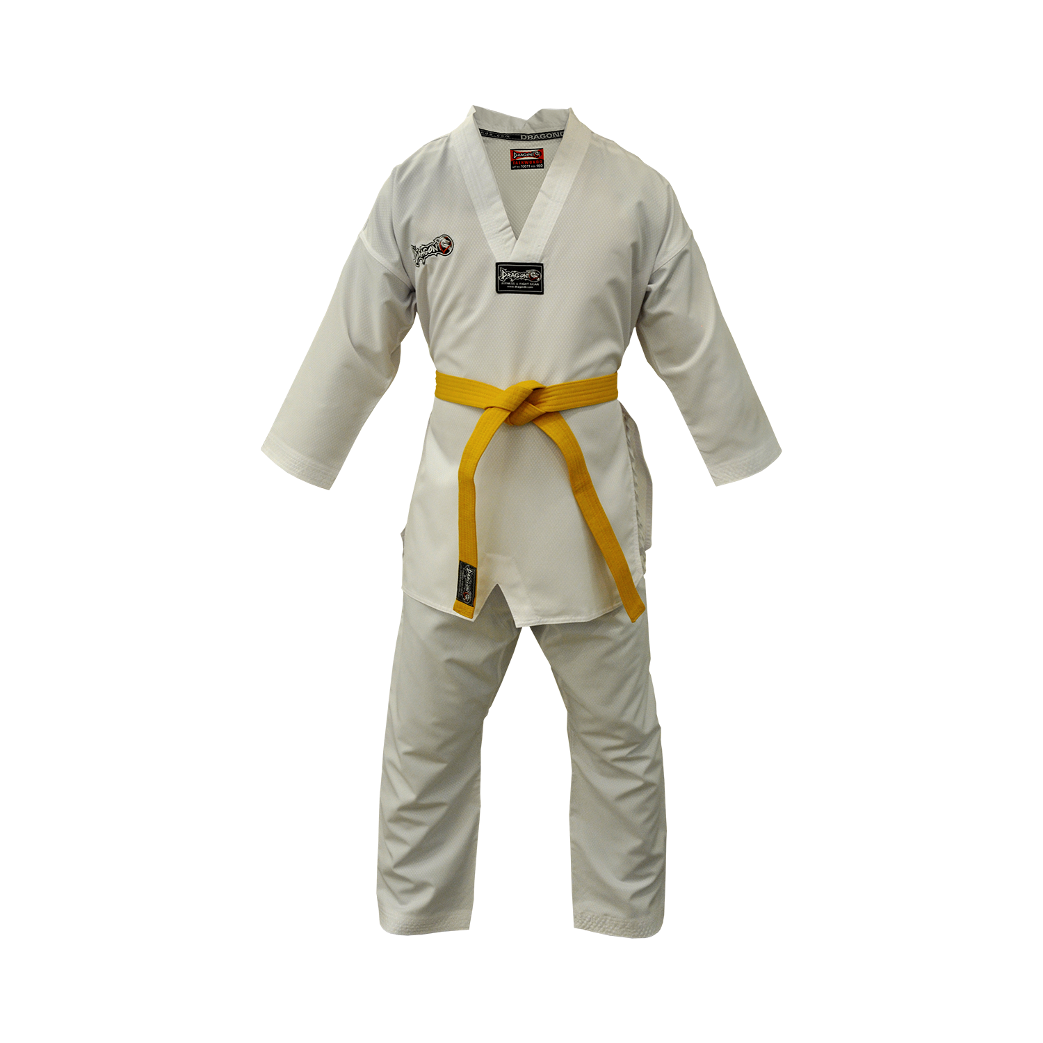 DragonDo 10011 Taekwondo-Kleid mit weißem Kragen, Taekwondo-Dobok