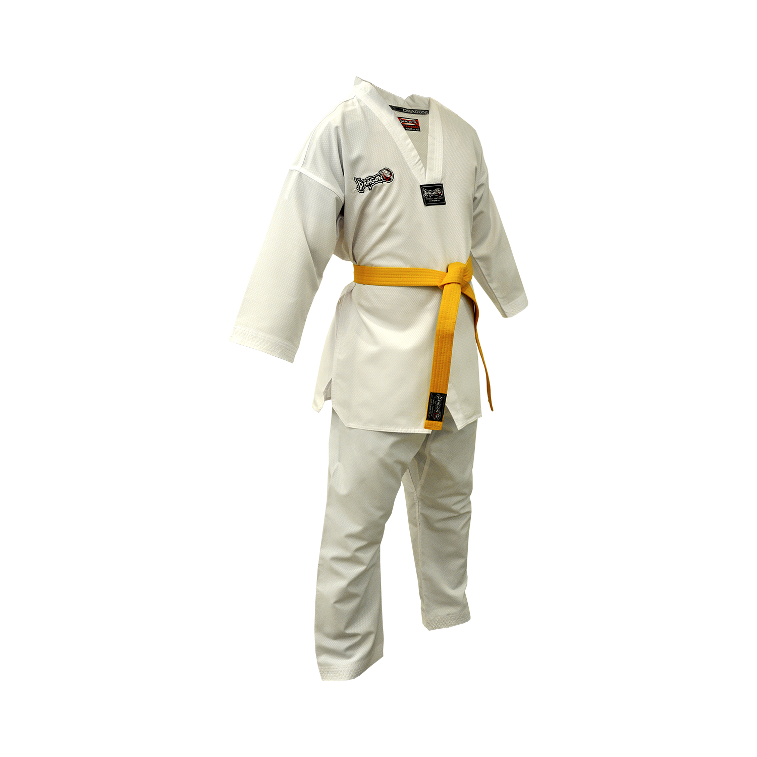 DragonDo 10011 Taekwondo-Kleid mit weißem Kragen, Taekwondo-Dobok