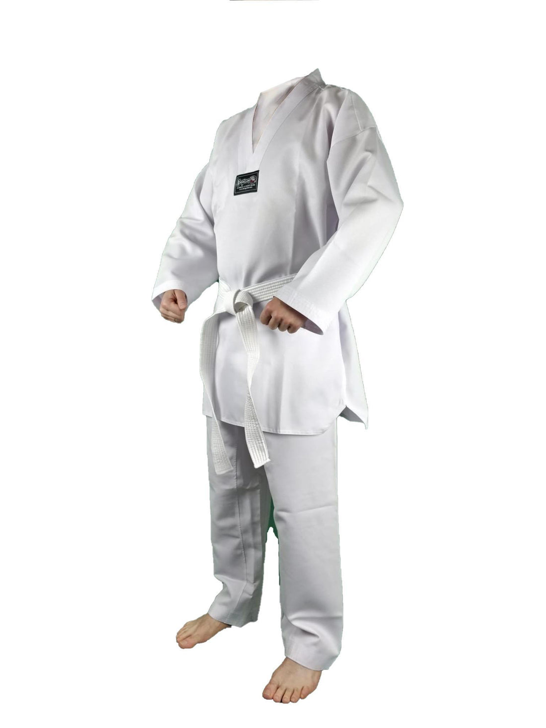 DragonDo 10012 Taekwondo-Anzug aus Cordstoff mit weißem Kragen