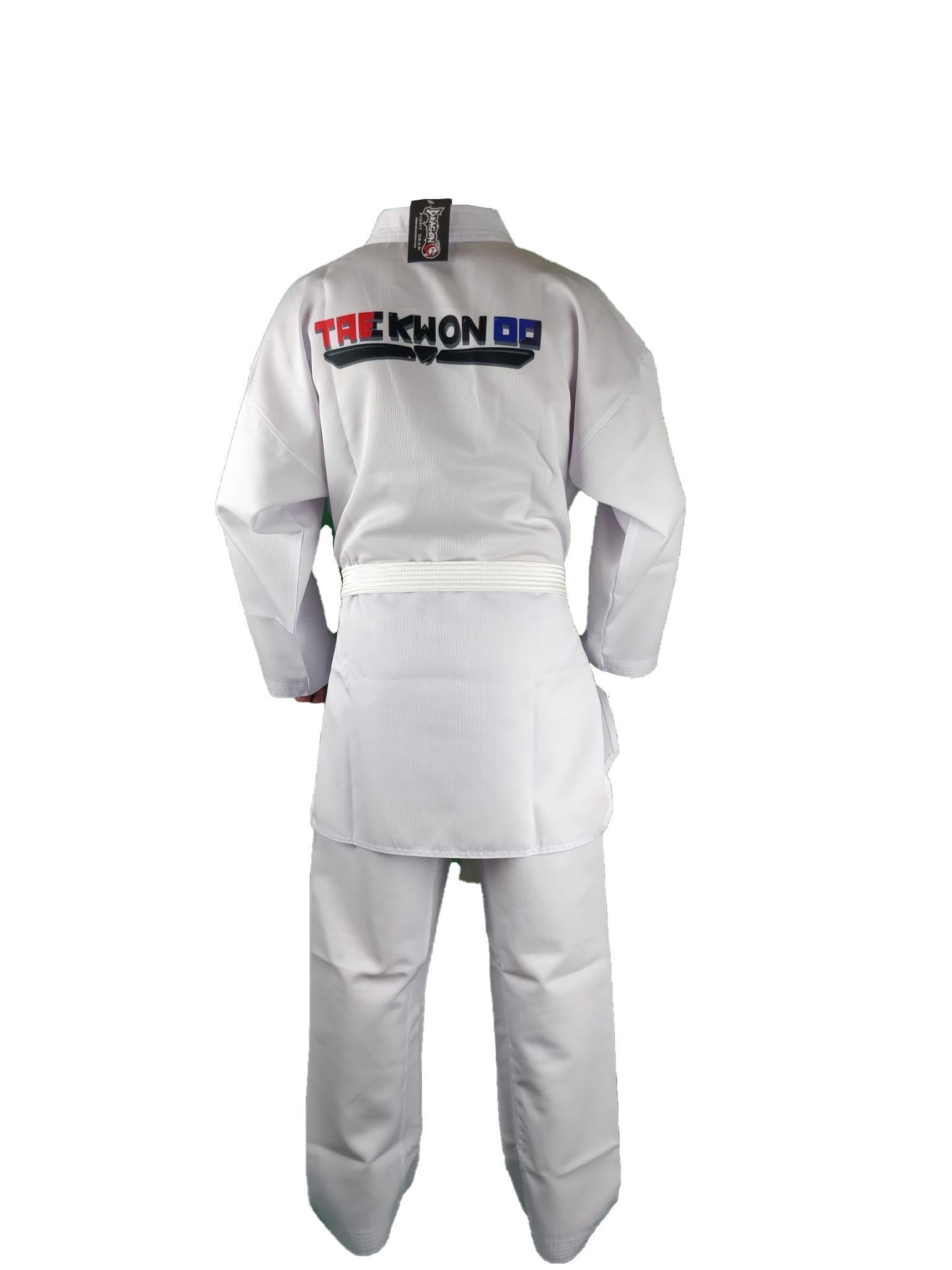 DragonDo 10012 Taekwondo-Anzug aus Cordstoff mit weißem Kragen