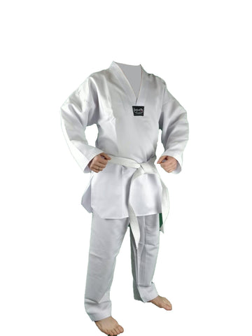 DragonDo 10012 Taekwondo-Anzug aus Cordstoff mit weißem Kragen
