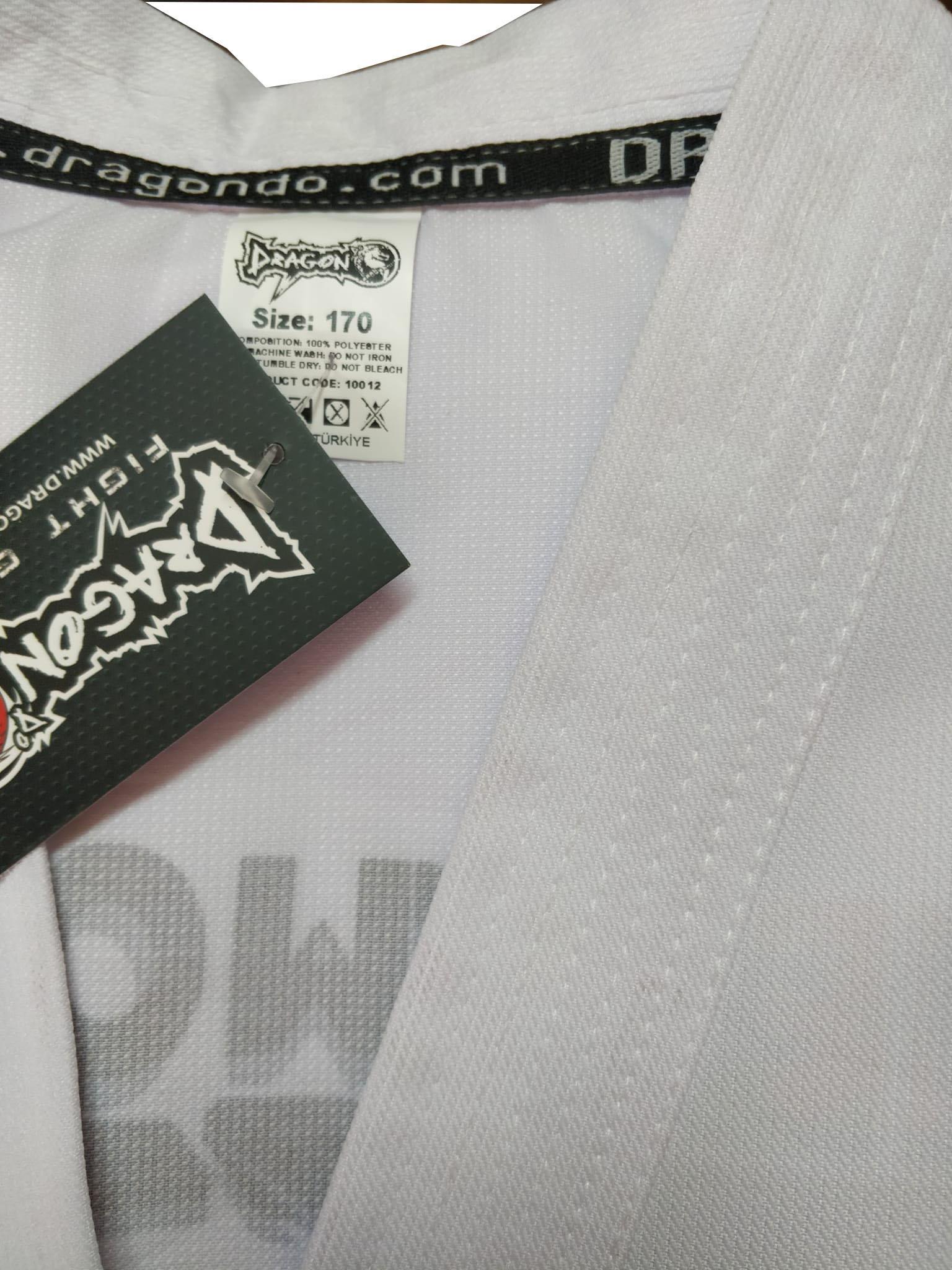 DragonDo 10012 Taekwondo-Anzug aus Cordstoff mit weißem Kragen
