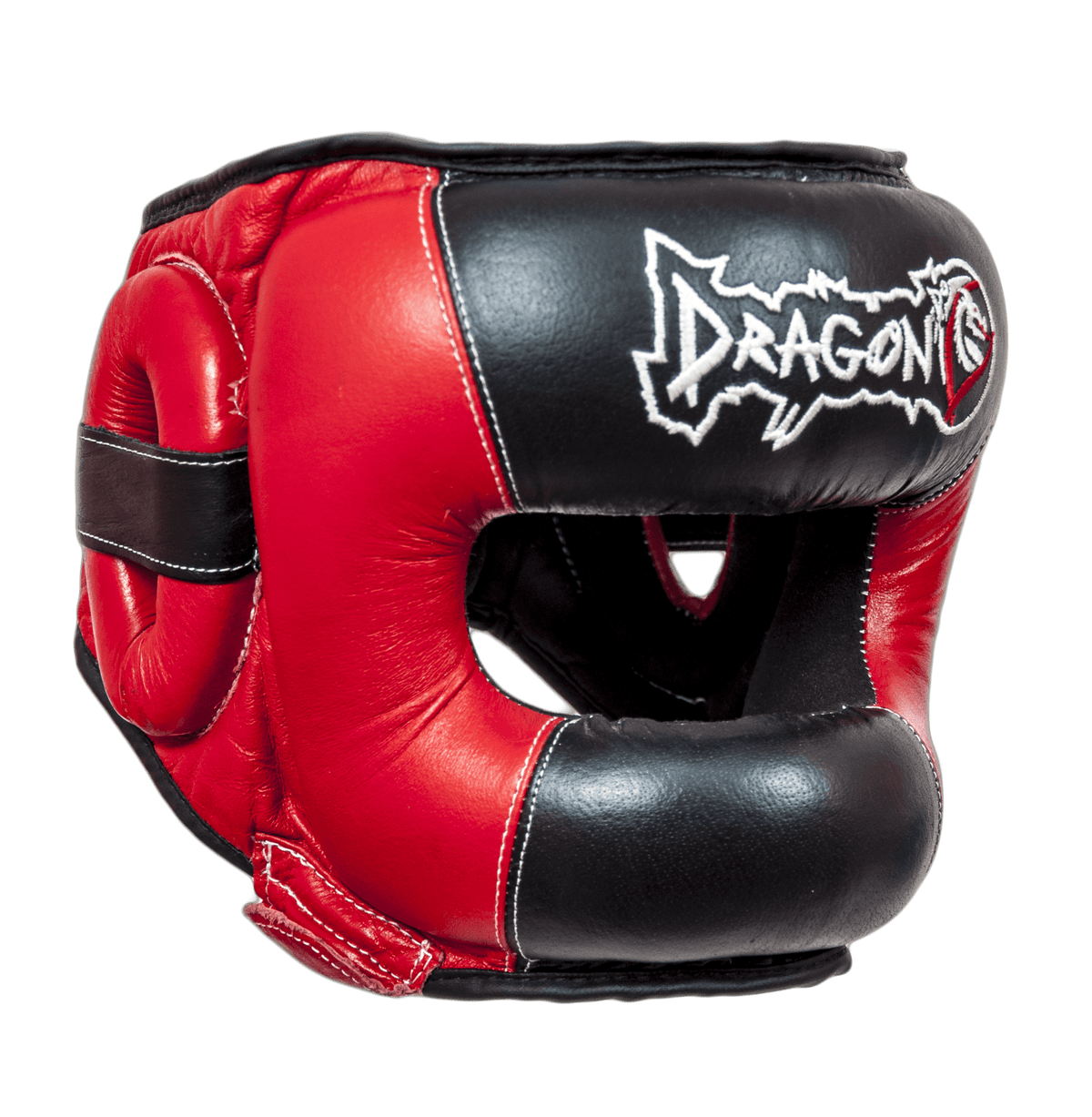 DragonDo 11751-L Yüz Korumali .Leder Kickbox Muay Thai Kopfschutz – für Training und Wettkampf