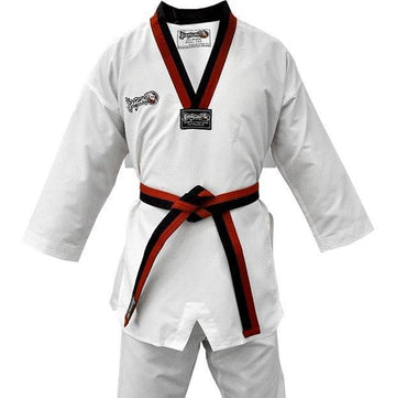 DragonDo 13110 Pum Collar - Schwarzer und roter Taekwondo-Anzug mit Kragen