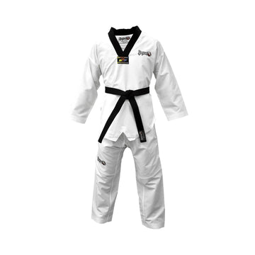 DragonDo 13120 Kämpfer Taekwondo-Anzug mit schwarzem Kragen
