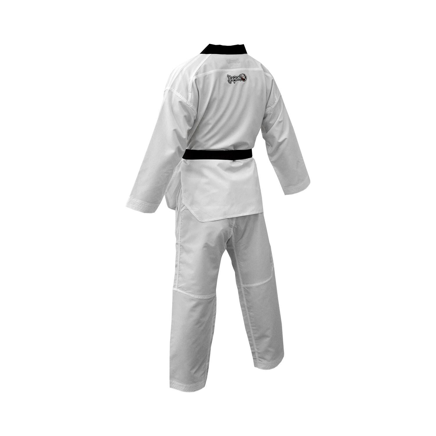 DragonDo 13120 Kämpfer Taekwondo-Anzug mit schwarzem Kragen