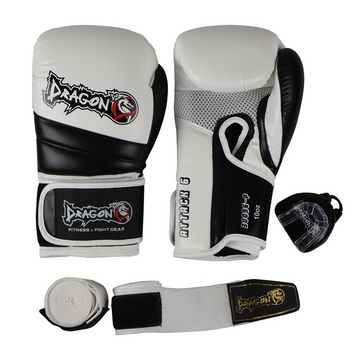 Dragon do 30096-P Attack-6 Boxhandschuhe-Set (Handschuhe + Bandage + Mundschutz)