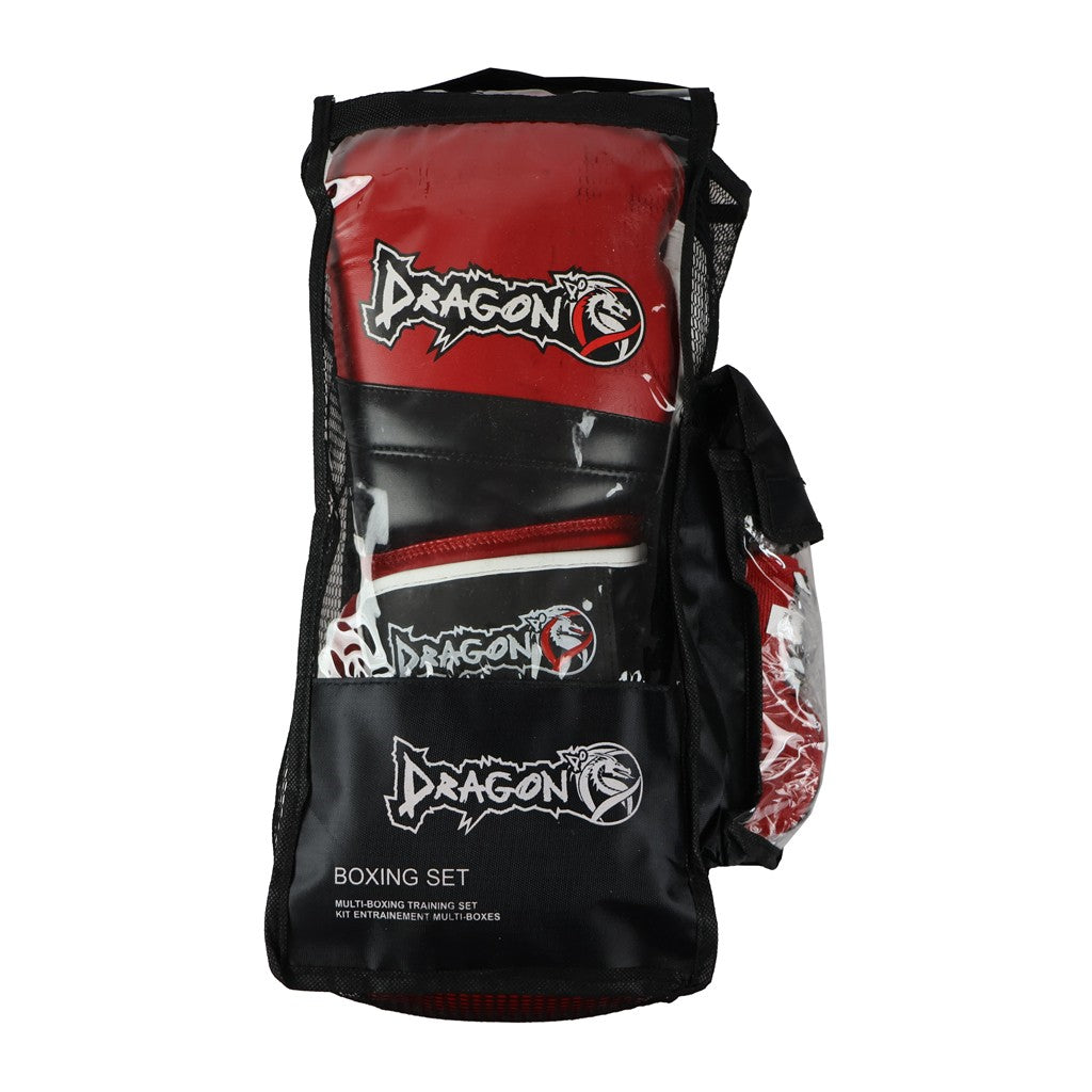 Dragon do 30096-P Attack-6 Boxhandschuhe-Set (Handschuhe + Bandage + Mundschutz)