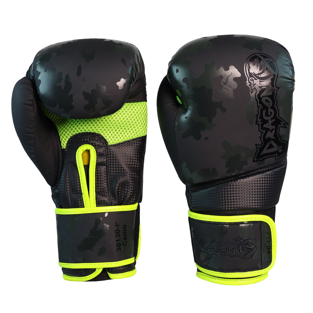 DragonDo 30130-P Camo II Boxhandschuhe, Kickbox- und Muaythai-Handschuhe mit Tarnmuster