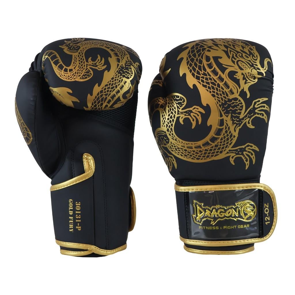 DragonDo 30131-P Gold Fury Boxhandschuhe Muay Thai – Trainingshandschuhe für Boxen, Kickboxen und Muay Thai