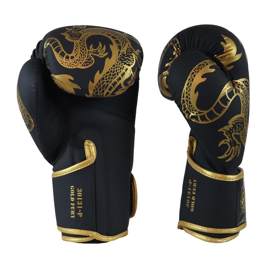 DragonDo 30131-P Gold Fury Boxhandschuhe Muay Thai – Trainingshandschuhe für Boxen, Kickboxen und Muay Thai