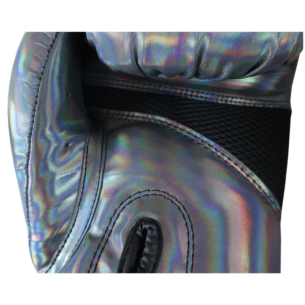 DragonDo 30134-P Glänzende Boxhandschuhe, Glänzende graue Kickbox- und Muay-Thai-Handschuhe