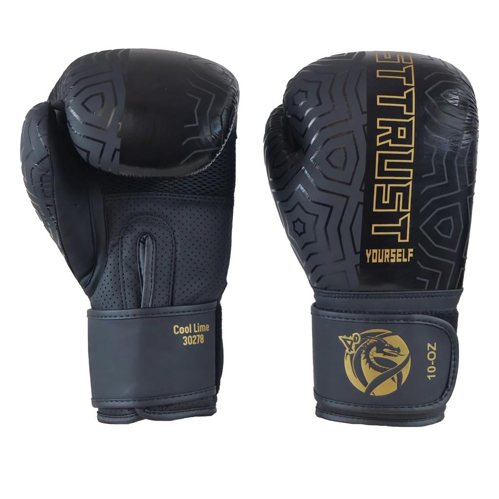 DragonDo 30213-L Cool Lime II Boxhandschuhe aus echtem Leder – Trainingshandschuhe für Boxen, Kickboxen und Muay Thai