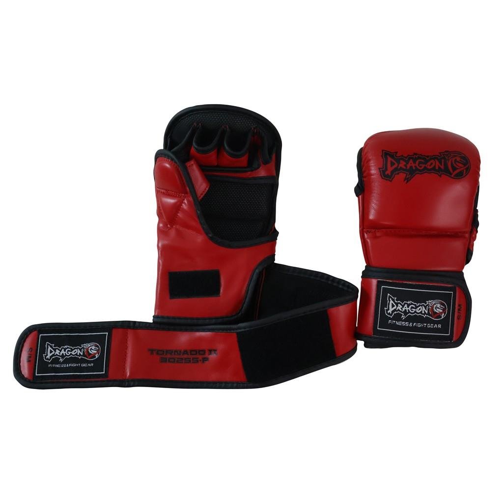 DragonDo 30255-P Tornado MMA-Handschuhe, Rote Schildkröten-MMA-Handschuhe