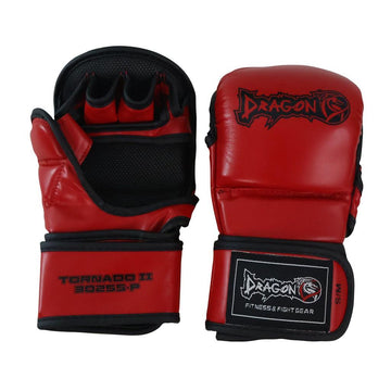 DragonDo 30255-P Tornado MMA-Handschuhe, Rote Schildkröten-MMA-Handschuhe