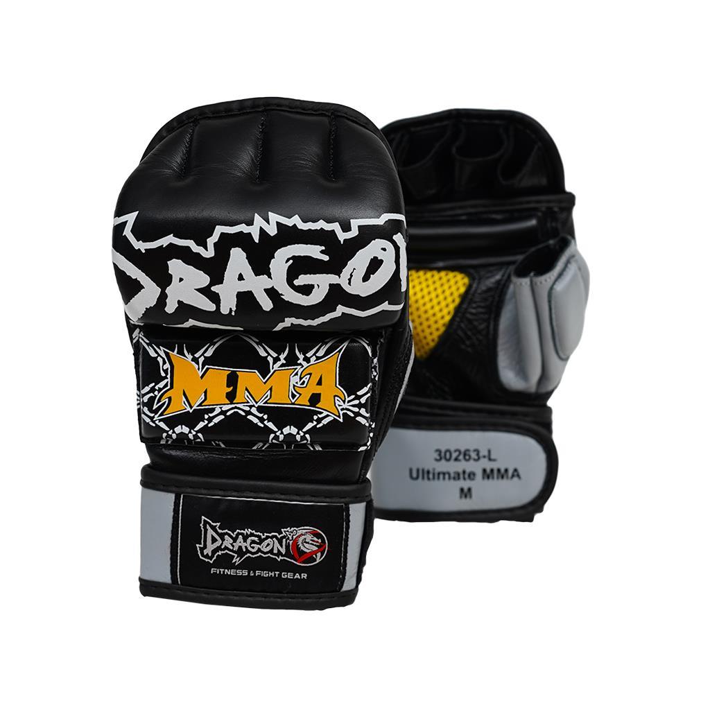 DragonDo 30263-L Ultimate MMA Handschuhe aus echtem Leder – Freihand-Kampfhandschuhe
