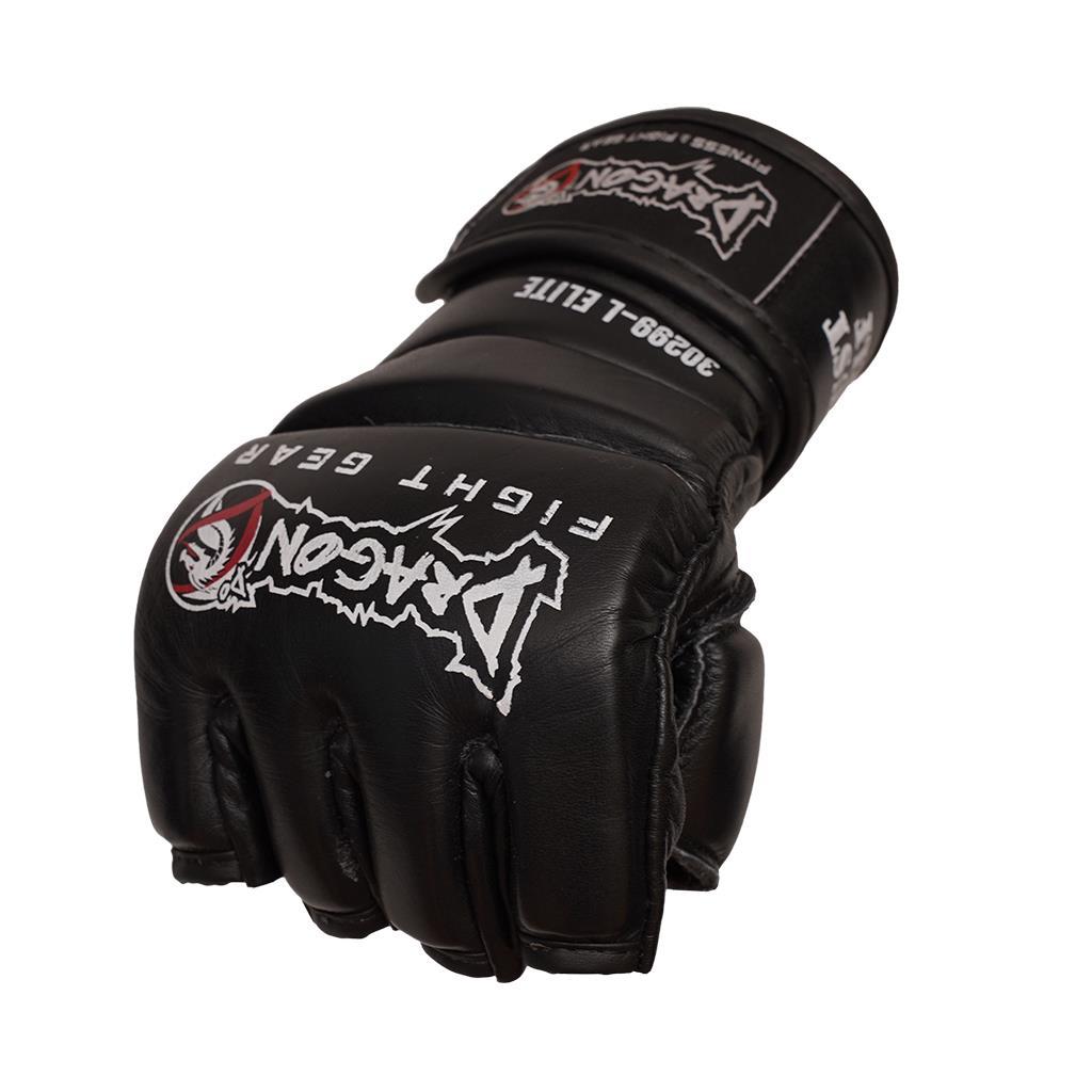 DragonDo 30299-L Elite MMA-Handschuhe aus echtem Leder – Freikampfhandschuhe