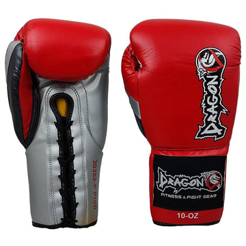 DragonDo 30382-P Profi Schnür-Boxhandschuhe