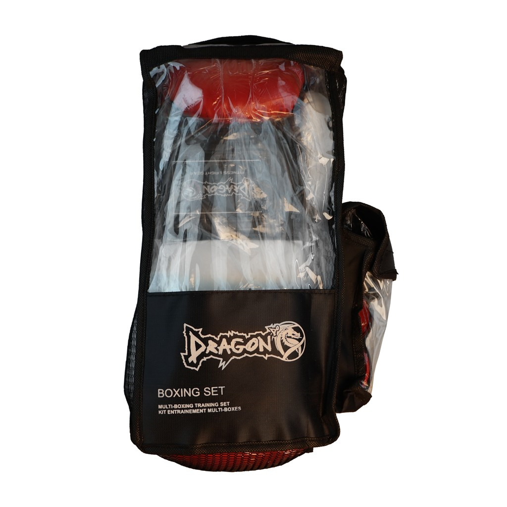 DragonDo 33044-P JR Kinder Boxhandschuhe Set Handschuh+Bandage+Zahnschutz – Trainingshandschuhe für Boxen, Kickboxen und Muay Thai