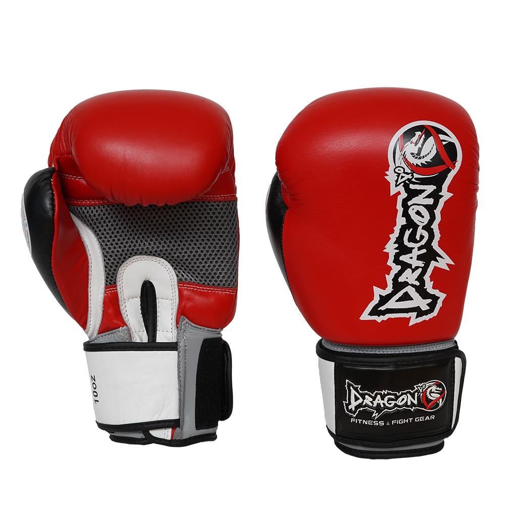 DragonDo 33099-L IFMA-zugelassene Muay-Thai-Boxhandschuhe aus Leder