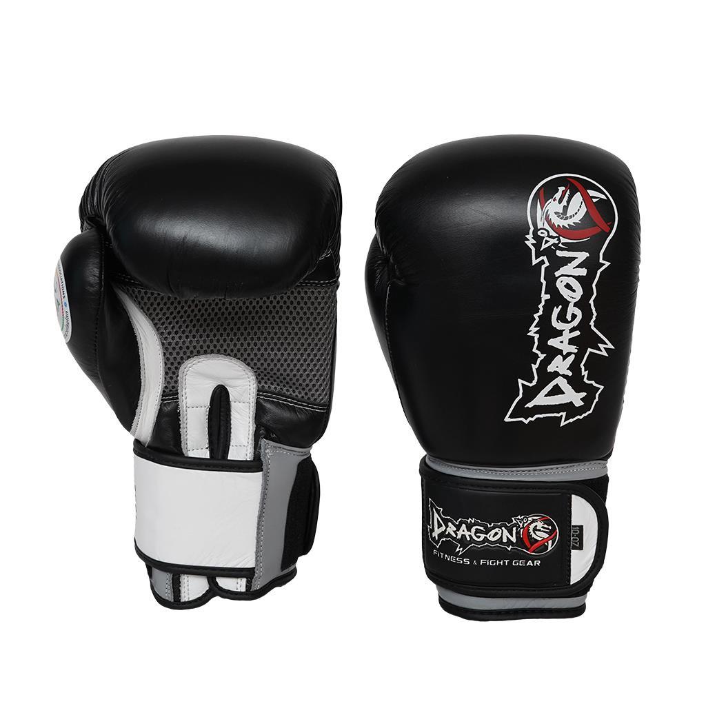 DragonDo 33099-L IFMA-zugelassene Muay-Thai-Boxhandschuhe aus Leder