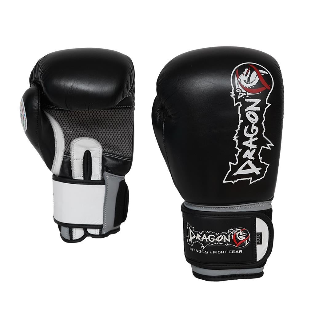 DragonDo 33099-L IFMA-zugelassene Muay-Thai-Boxhandschuhe aus Leder